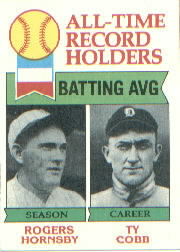1979 Topps Baseball Cards      414     Rogers Hornsby/Ty Cobb ATL